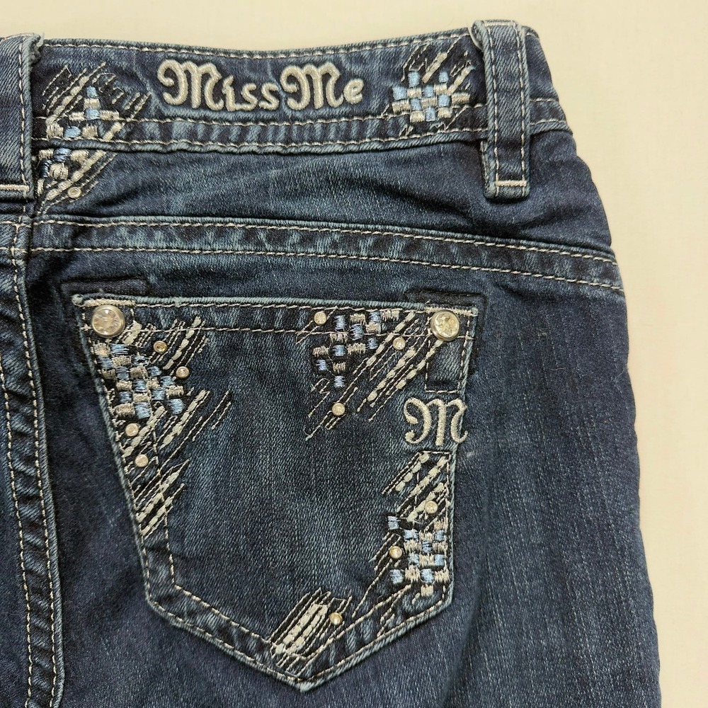 Miss Me Relaxed Bootcut Jeans Dark Wash Y2K Western Women's Size 27